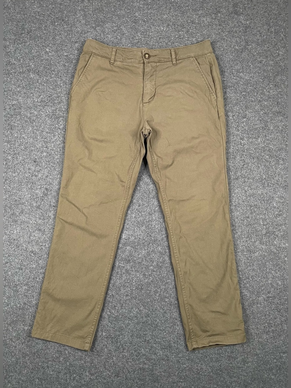 Mugsy Chino Pants Mens 33X30 Olives Stretch Straight Leg Casual Office Comfort
